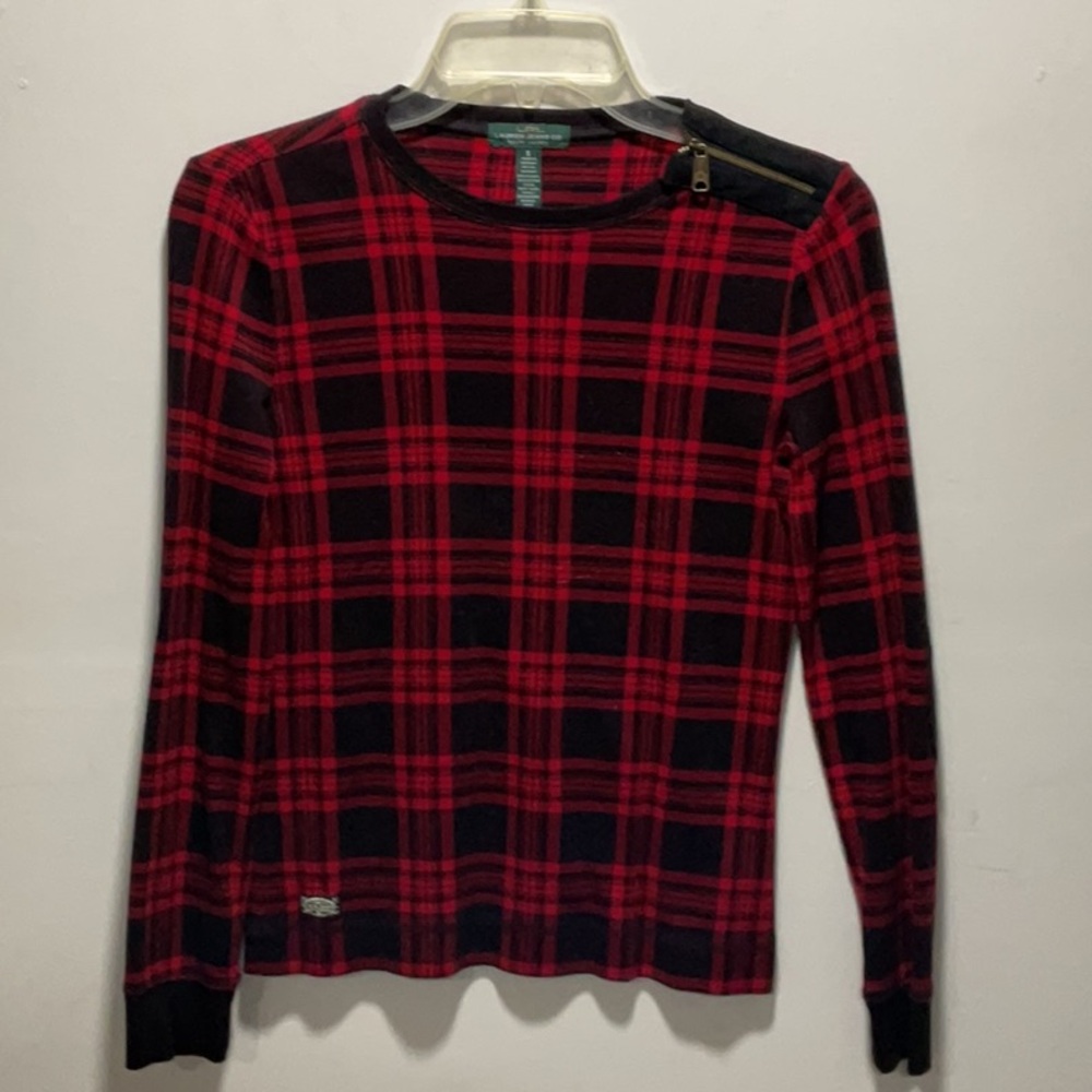 Ralph Lauren Red and Black top
